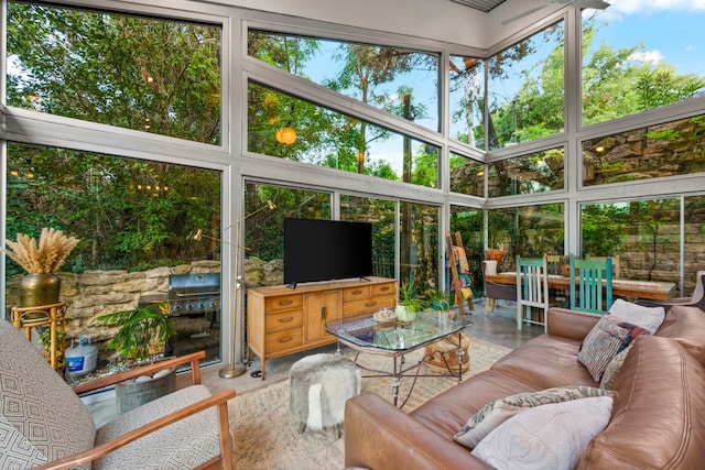 view of sunroom