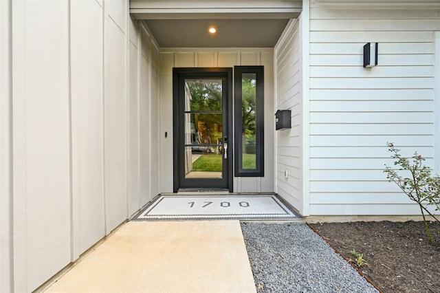 view of doorway to property