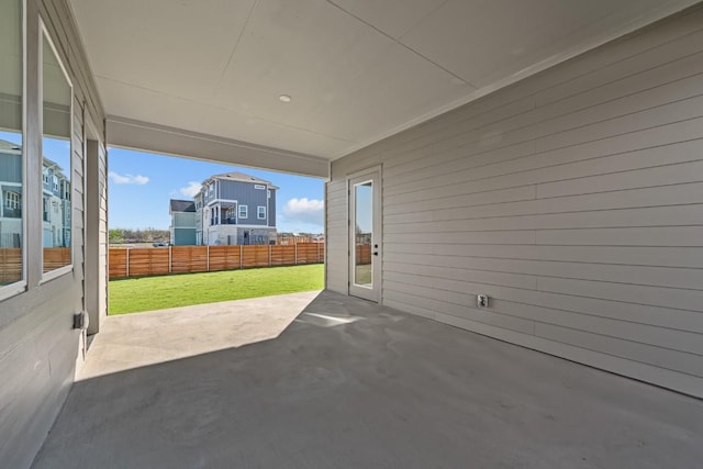 view of patio / terrace with fence