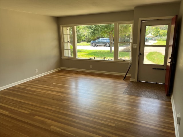 empty room with wood-type flooring