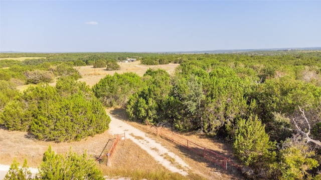 aerial view with a rural view