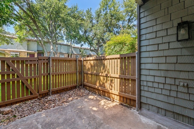 exterior space with fence