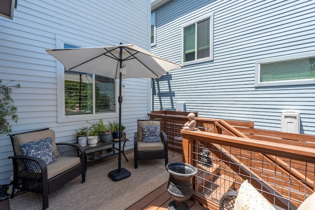 deck featuring an outdoor hangout area