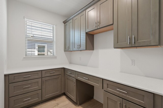 kitchen with light hardwood / wood-style floors