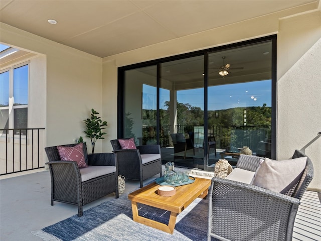 view of patio / terrace with an outdoor hangout area