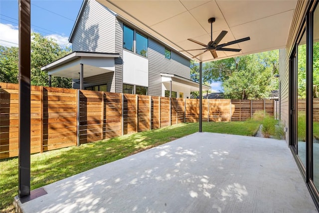 2109 Wordsworth Dr Unit 1, Austin, TX 78704 - view of patio featuring ceiling fan