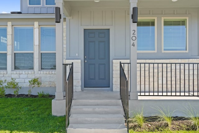 view of doorway to property