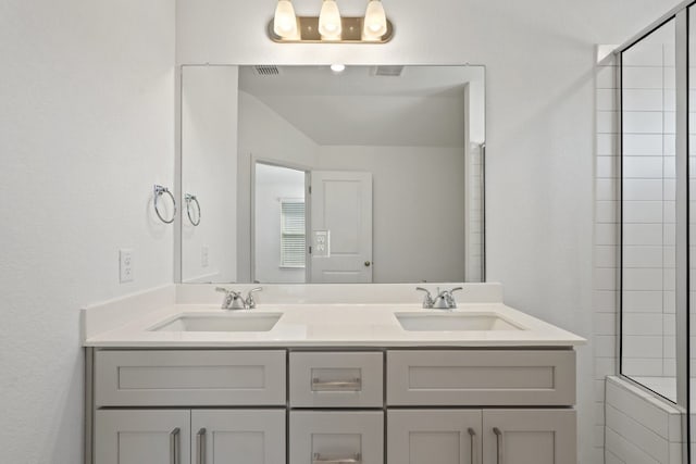 bathroom with vanity