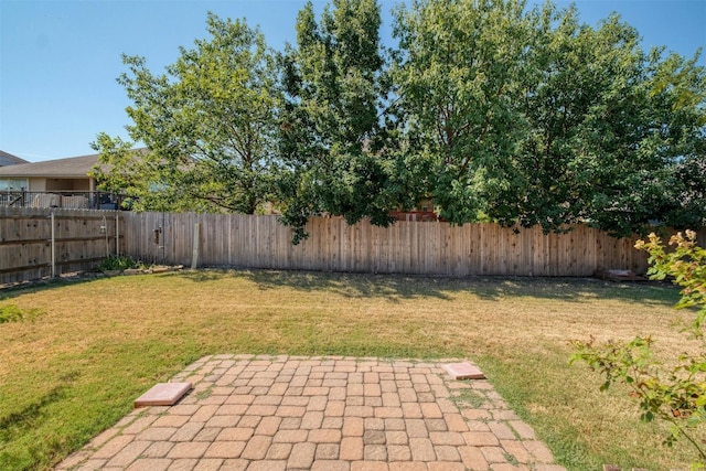 view of yard with a patio