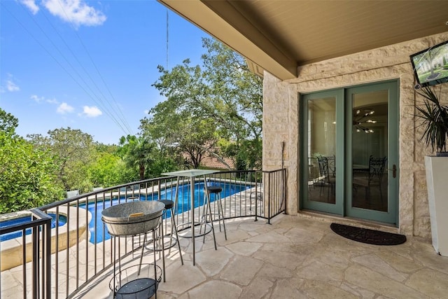 balcony featuring a patio