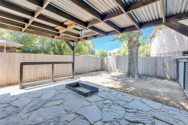 view of patio featuring a fenced backyard