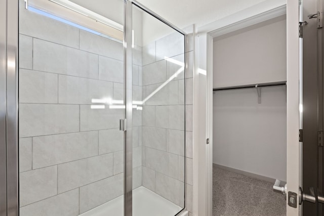 bathroom with an enclosed shower