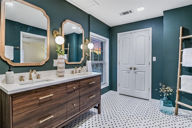 bathroom featuring vanity