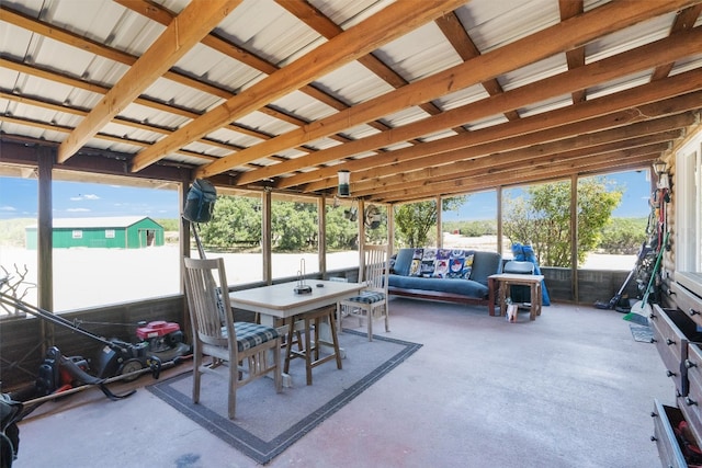 view of sunroom