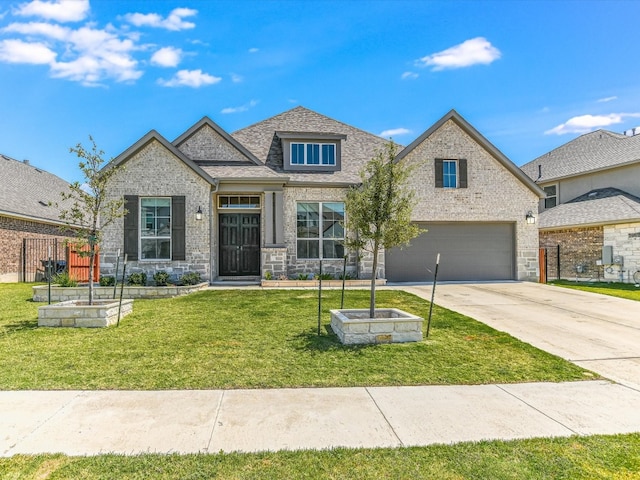 view of front of house featuring a front lawn