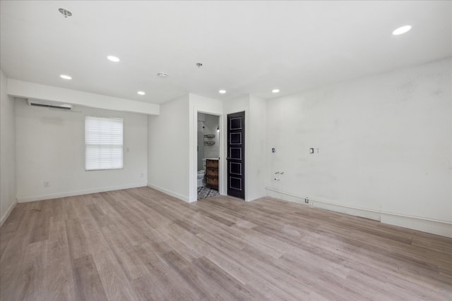 empty room featuring light wood-type flooring