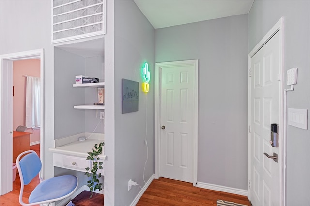 bathroom featuring hardwood / wood-style flooring