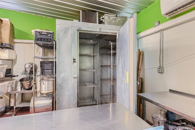 interior space featuring an AC wall unit