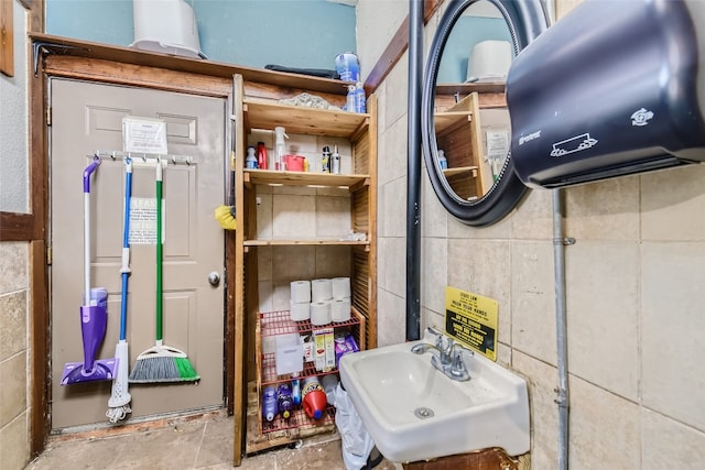 interior space with sink