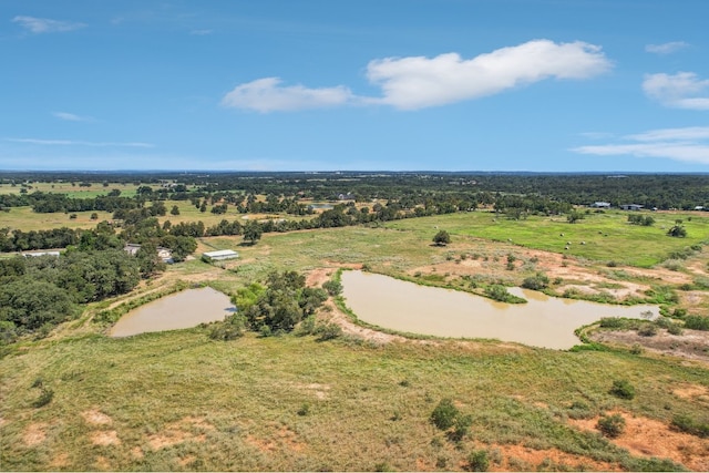 aerial view with a rural view