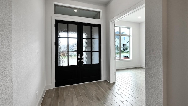 foyer with french doors