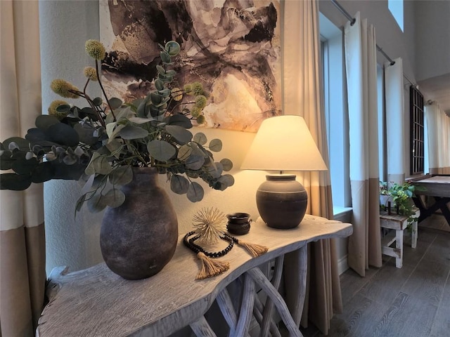 room details featuring hardwood / wood-style flooring