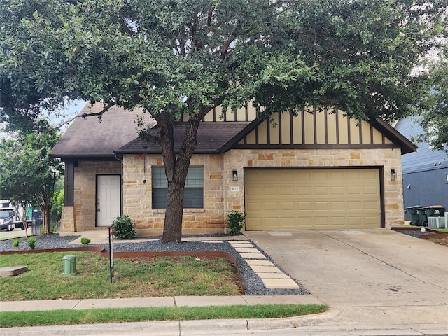 view of front facade with a garage