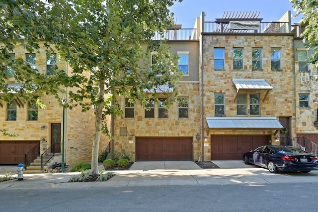 view of property featuring a garage