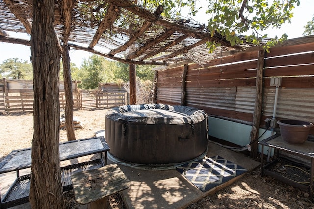 view of patio / terrace with a pergola