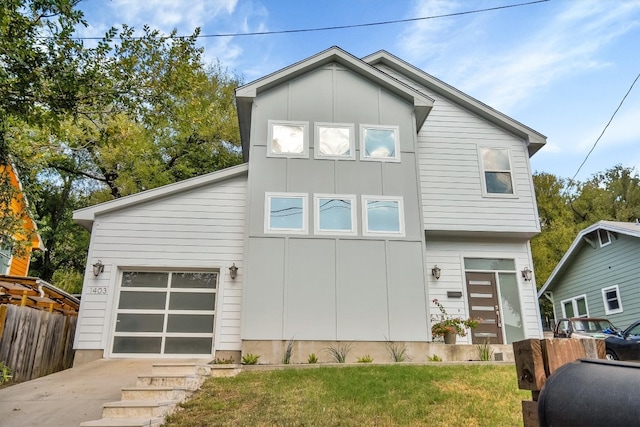 view of front of house featuring a garage