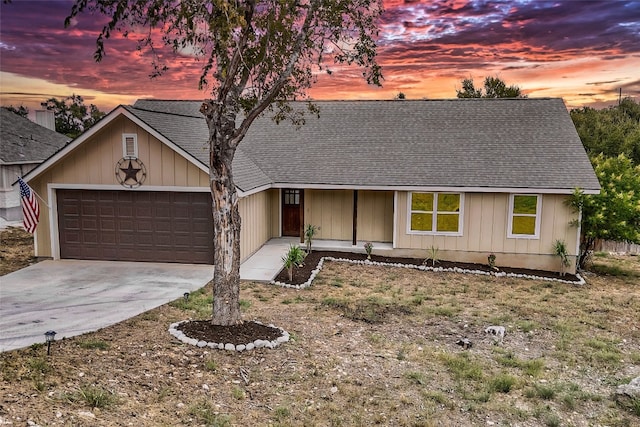 view of front of house featuring a garage