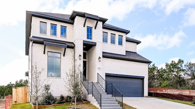 view of front facade with a garage