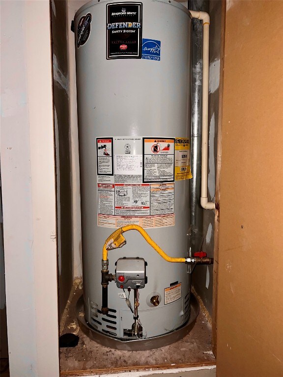 utilities featuring gas water heater