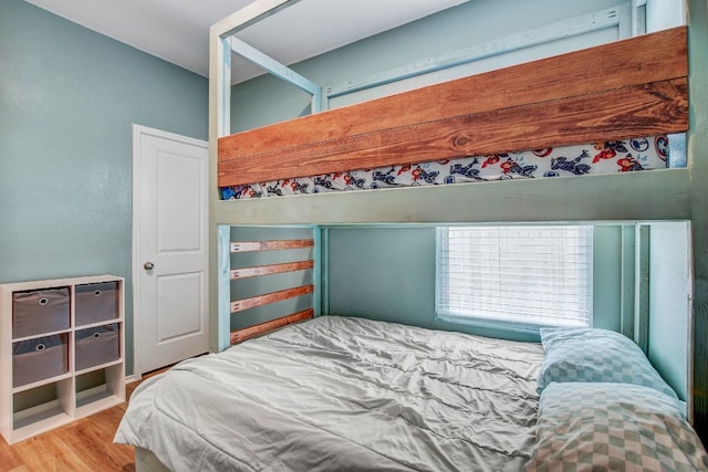 bedroom featuring light hardwood / wood-style flooring