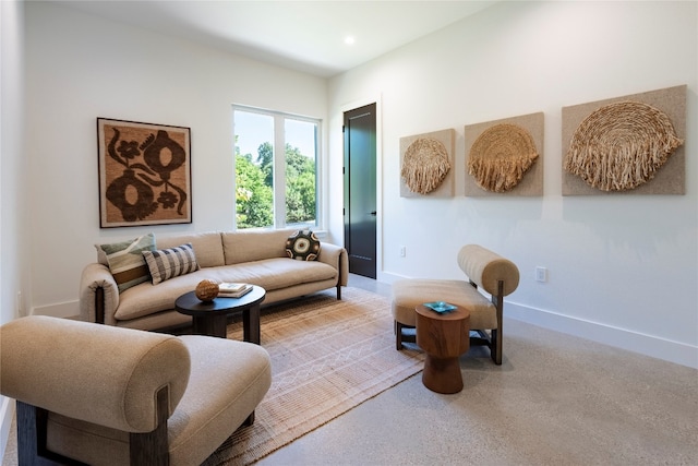 view of carpeted living room