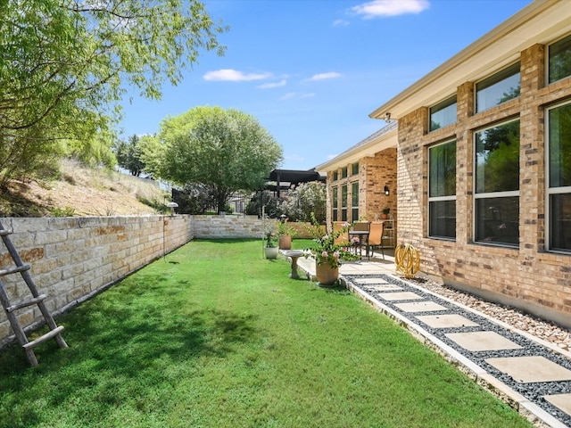 view of yard with a patio