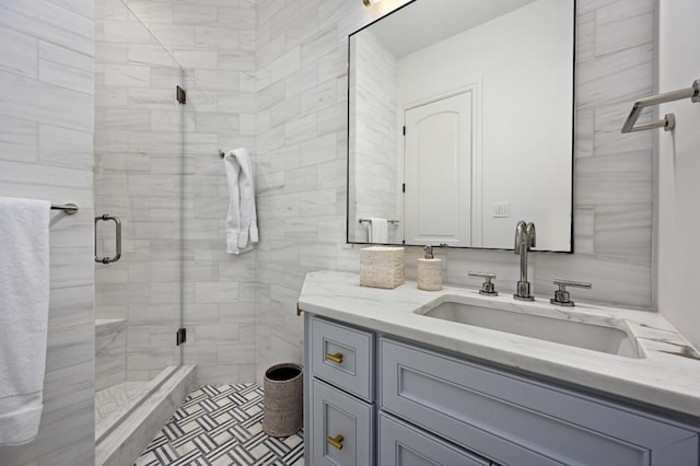 13414 Shore Vista Dr, Austin, TX 78732 - full bath with vanity and a stall shower