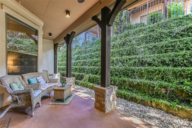 view of patio with outdoor lounge area