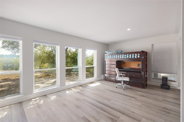 office featuring light hardwood / wood-style flooring