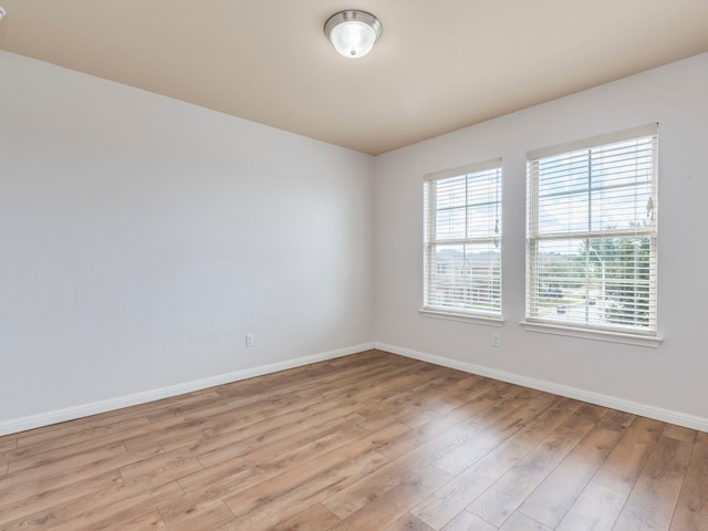 empty room featuring light hardwood / wood-style flooring