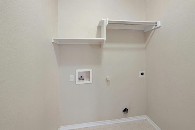 laundry area featuring washer hookup, electric dryer hookup, and hookup for a gas dryer