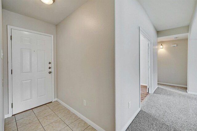 view of carpeted entryway