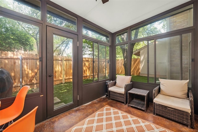 sunroom featuring a healthy amount of sunlight