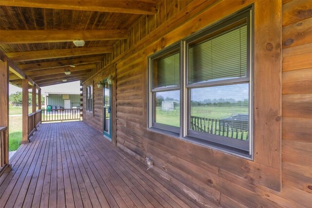 view of wooden terrace