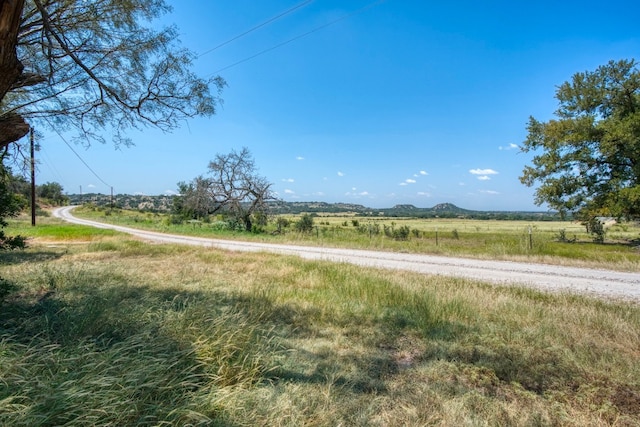 view of street with a rural view