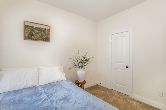 bedroom featuring carpet