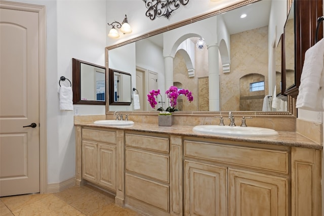 bathroom with vanity