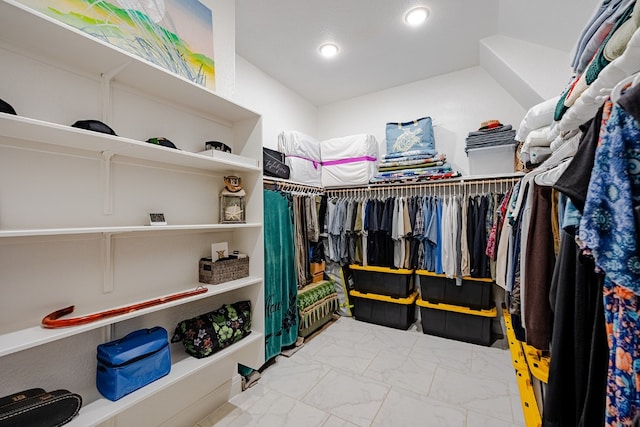 view of walk in closet