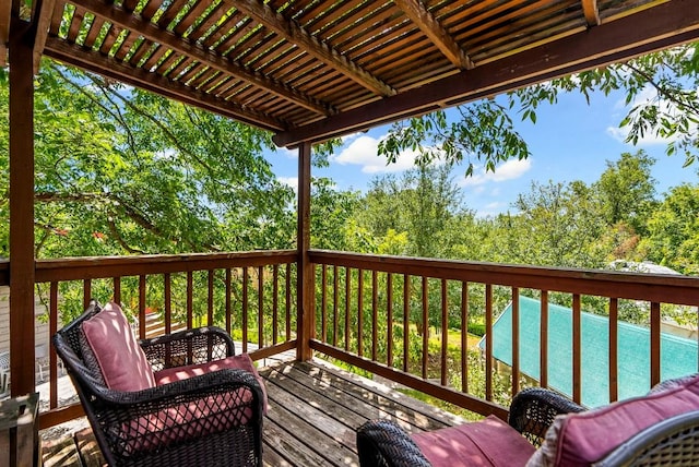 view of wooden terrace