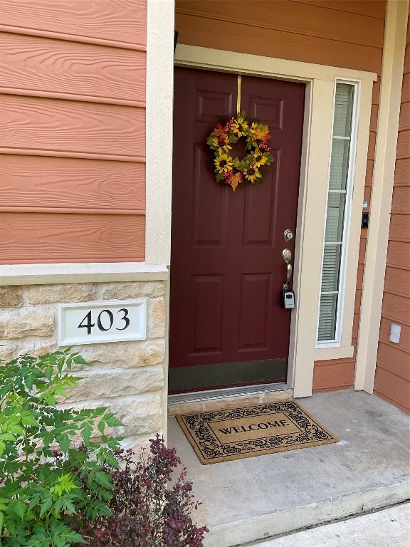 view of doorway to property